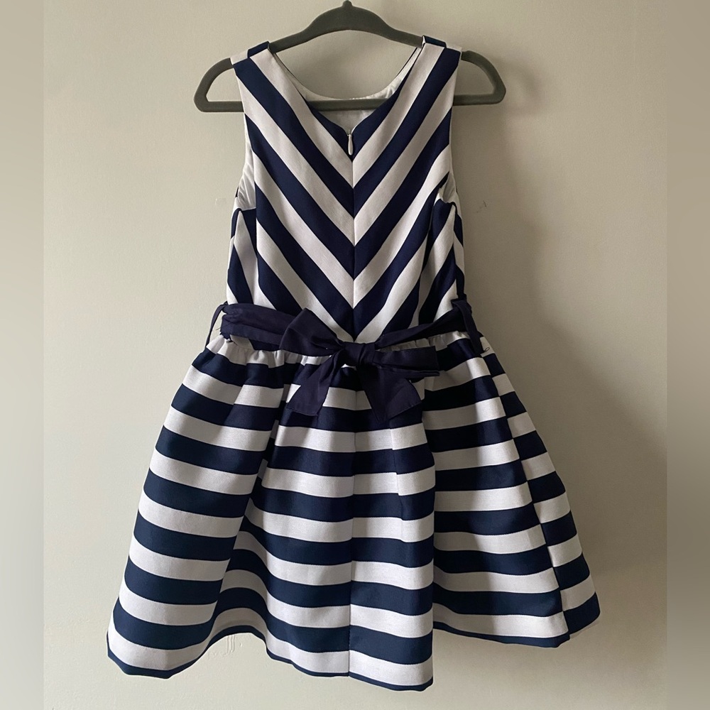 NWT Navy and White Striped Dress - 3T - Picture 2 of 3